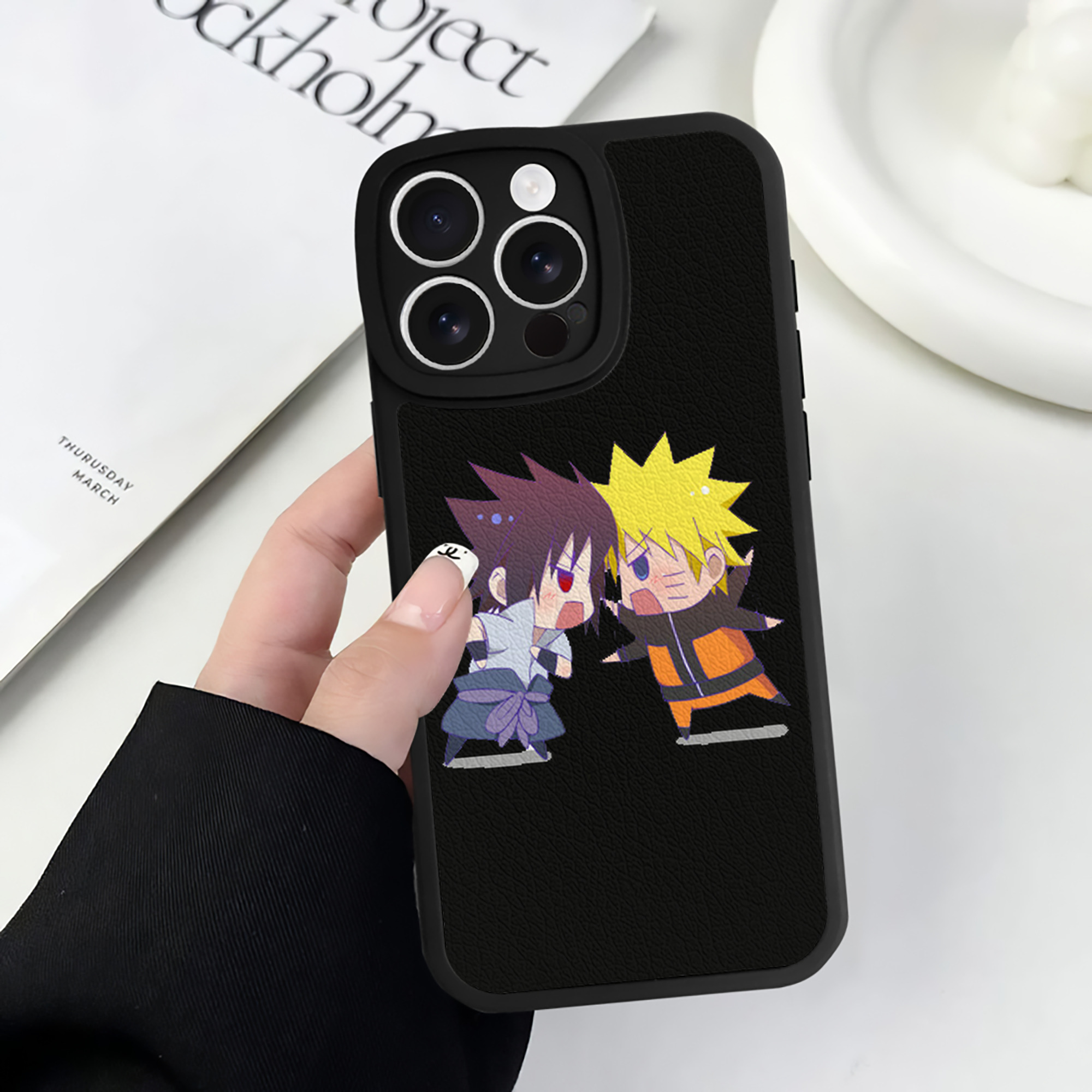 （画像用） NARUTO -ナルト- うずまき ナルト Uzumaki Naruto 【iPhone 16シリーズ対応】シリコンスマホケース（レザー調） 材質：シリコン